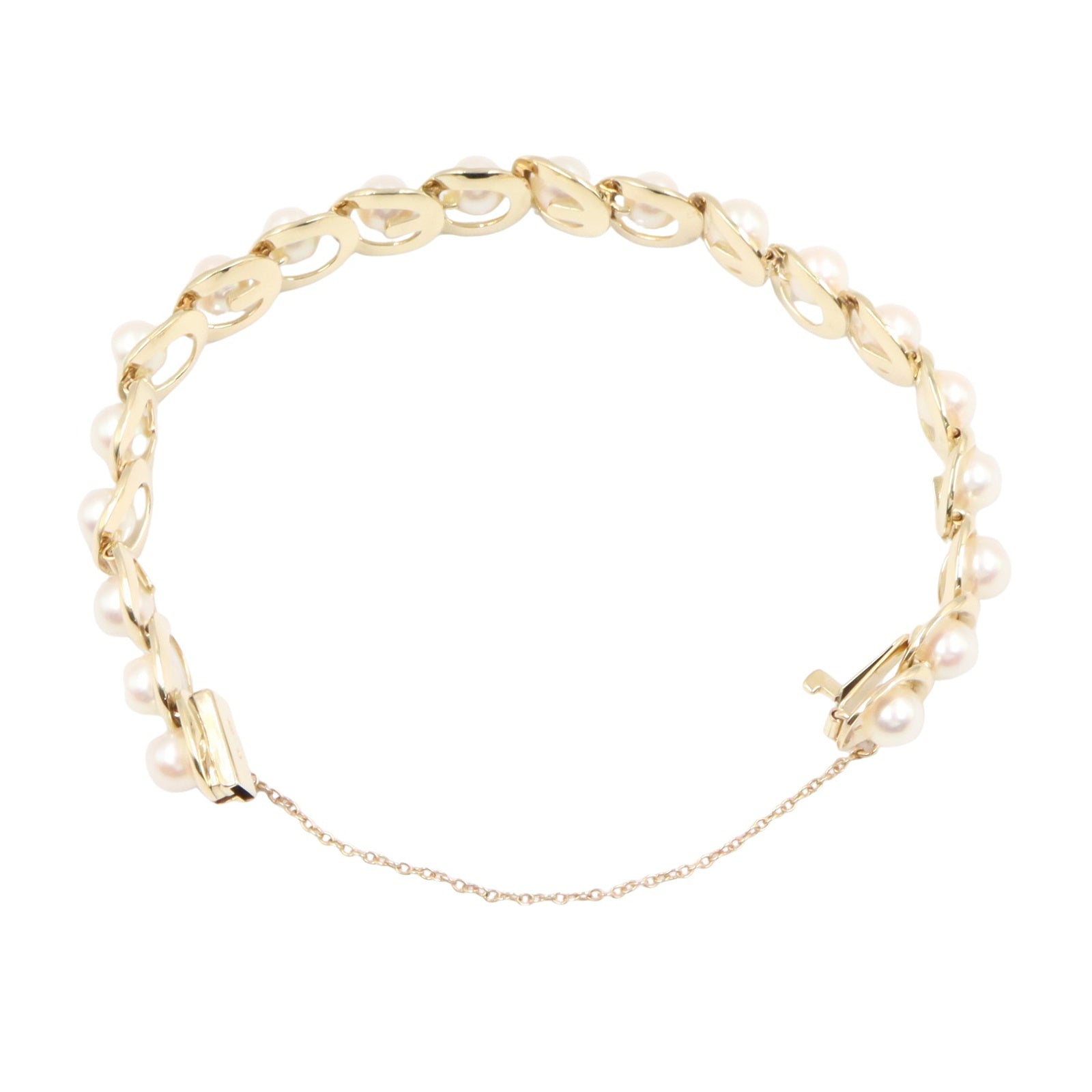 パール ブレスレット ブレスレット K14YG パール イエローゴールド ホワイト ミキモト アクセサリー MIKIMOTO
