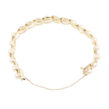パール ブレスレット ブレスレット K14YG パール イエローゴールド ホワイト ミキモト アクセサリー MIKIMOTO