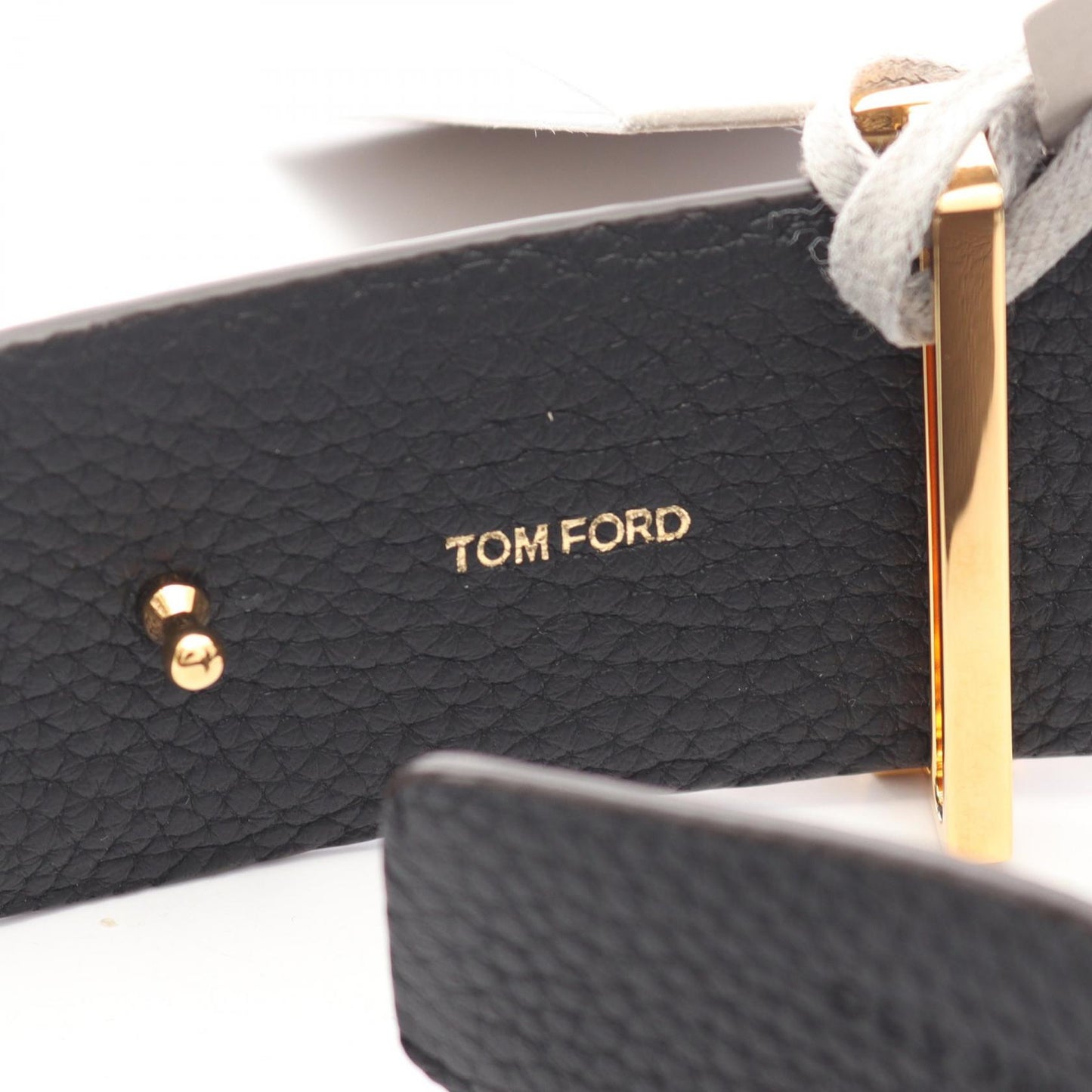 Tアイコン ゴールド金具 リバーシブル ベルト レザー ブラウン ブラック トムフォード 財布・小物 TOM FORD