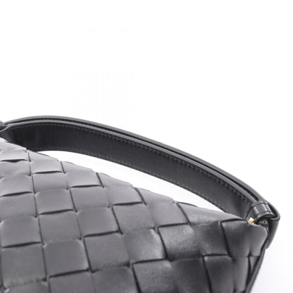 キャンディー ウォレス イントレチャート ハンドバッグ レザー ブラック ボッテガヴェネタ バッグ BOTTEGA VENETA