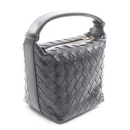 キャンディー ウォレス イントレチャート ハンドバッグ レザー ブラック ボッテガヴェネタ バッグ BOTTEGA VENETA