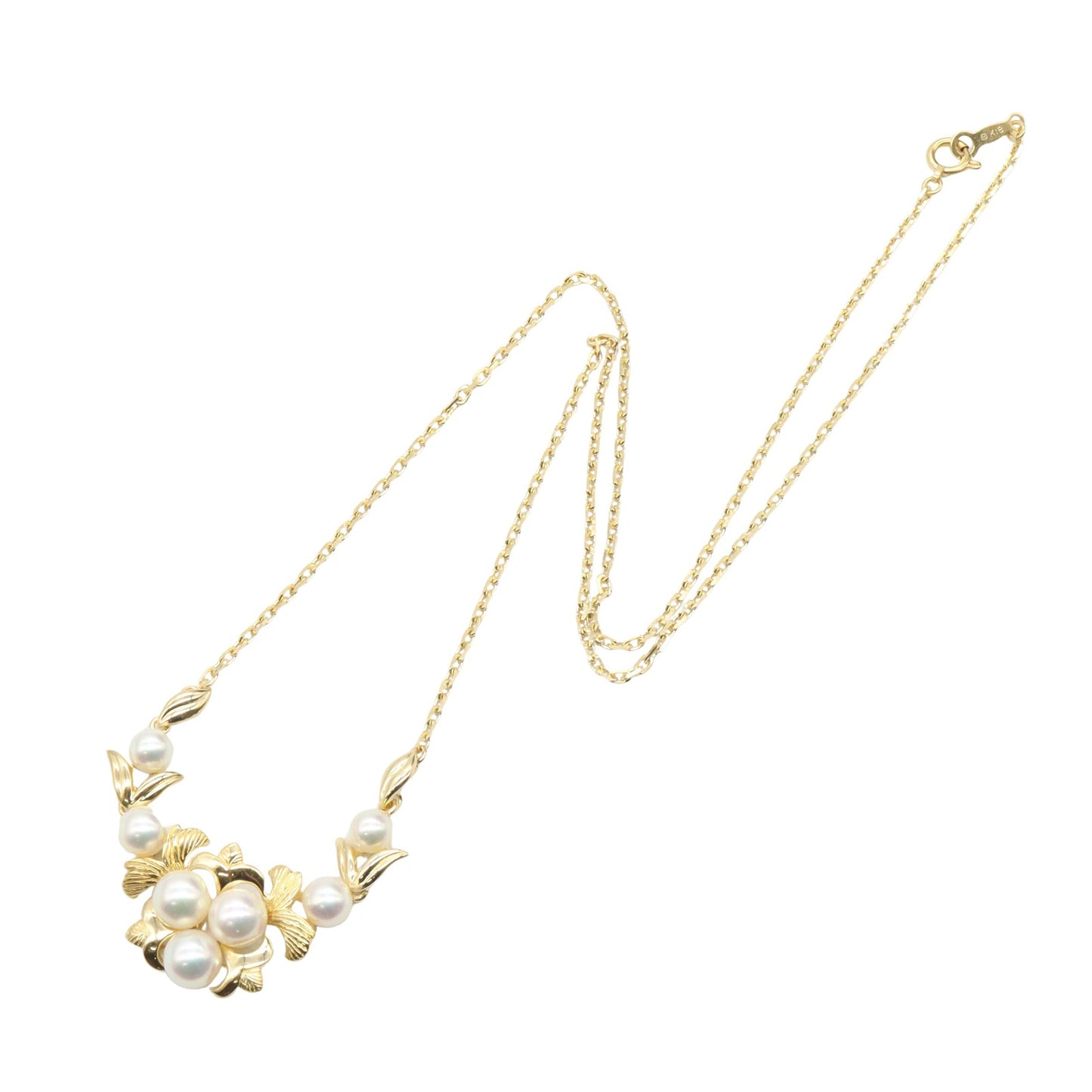 パール ネックレス ネックレス K18YG パール イエローゴールド ホワイト ミキモト アクセサリー MIKIMOTO