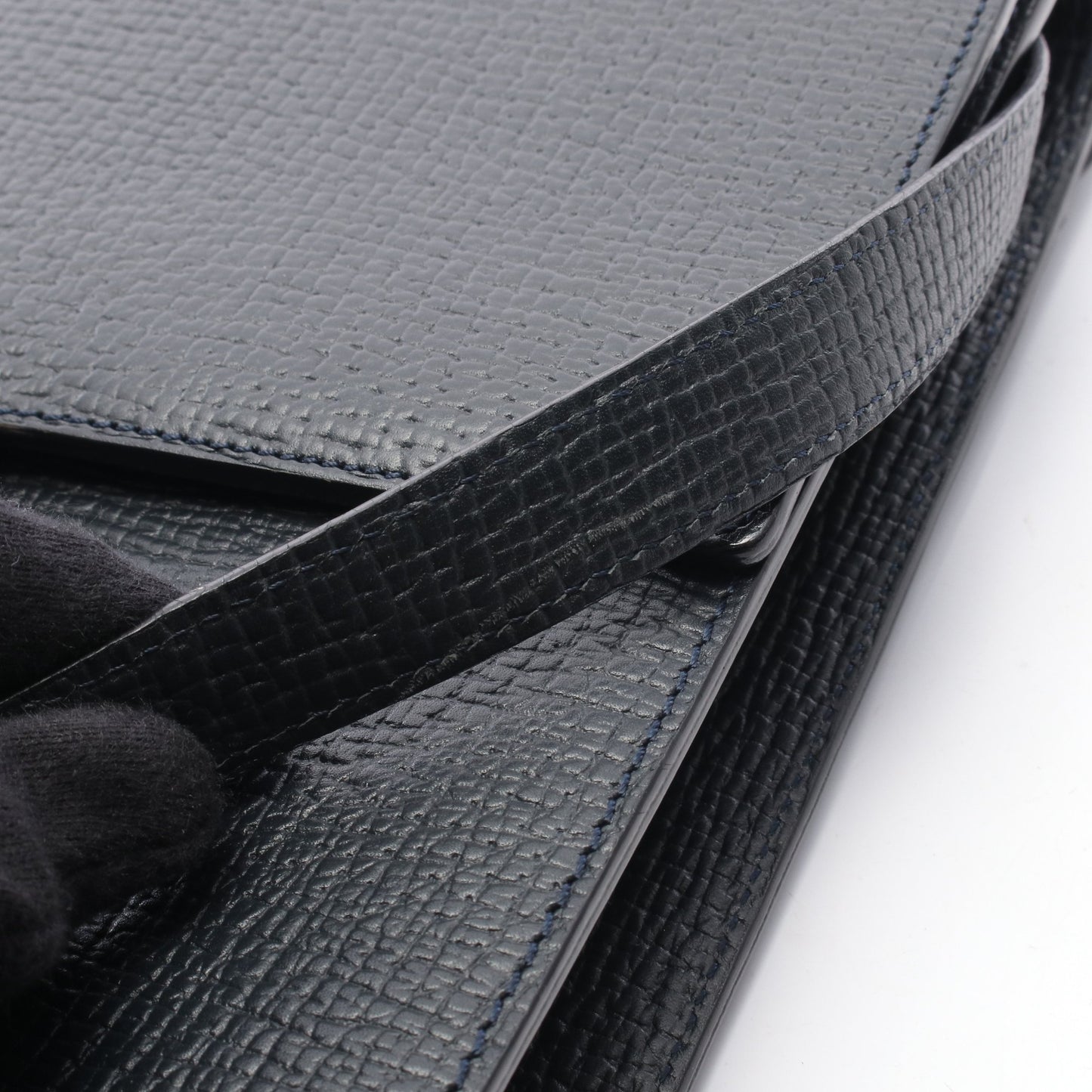 2WAY ハンドバッグ レザー ネイビー ロエベ バッグ LOEWE