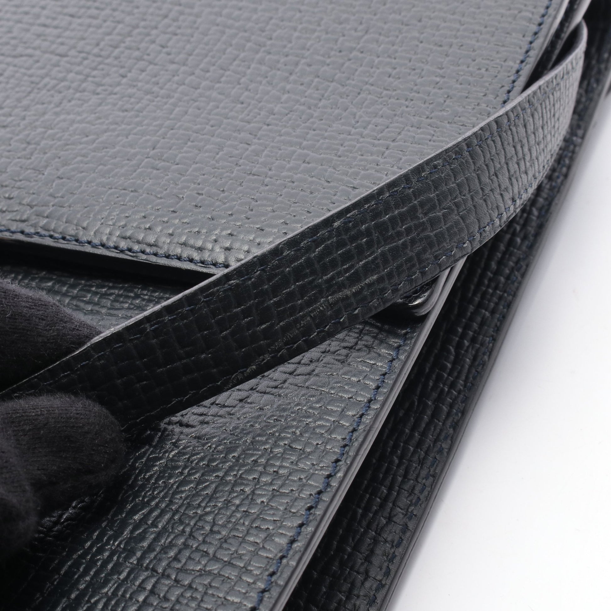 2WAY ハンドバッグ レザー ネイビー ロエベ バッグ LOEWE
