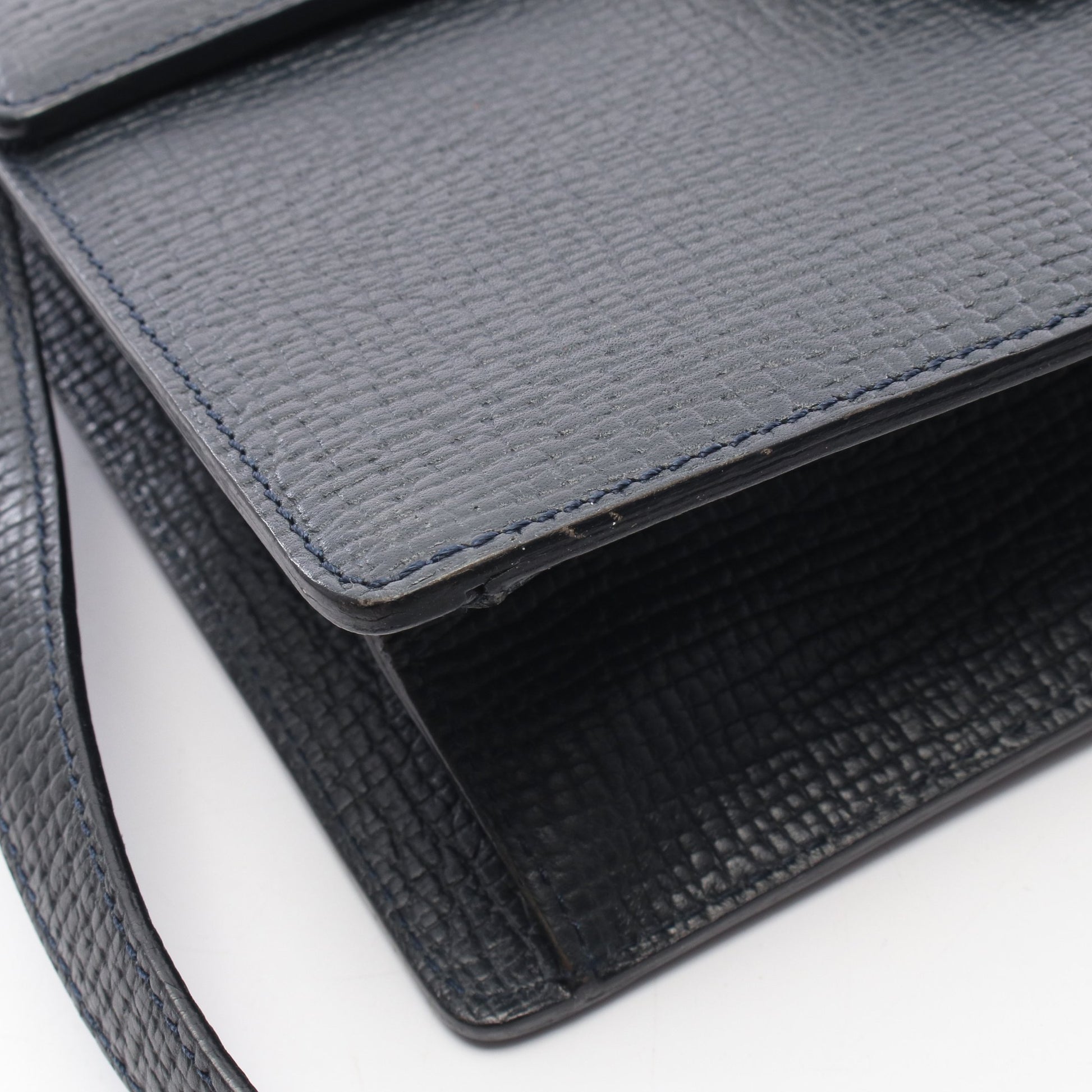 2WAY ハンドバッグ レザー ネイビー ロエベ バッグ LOEWE