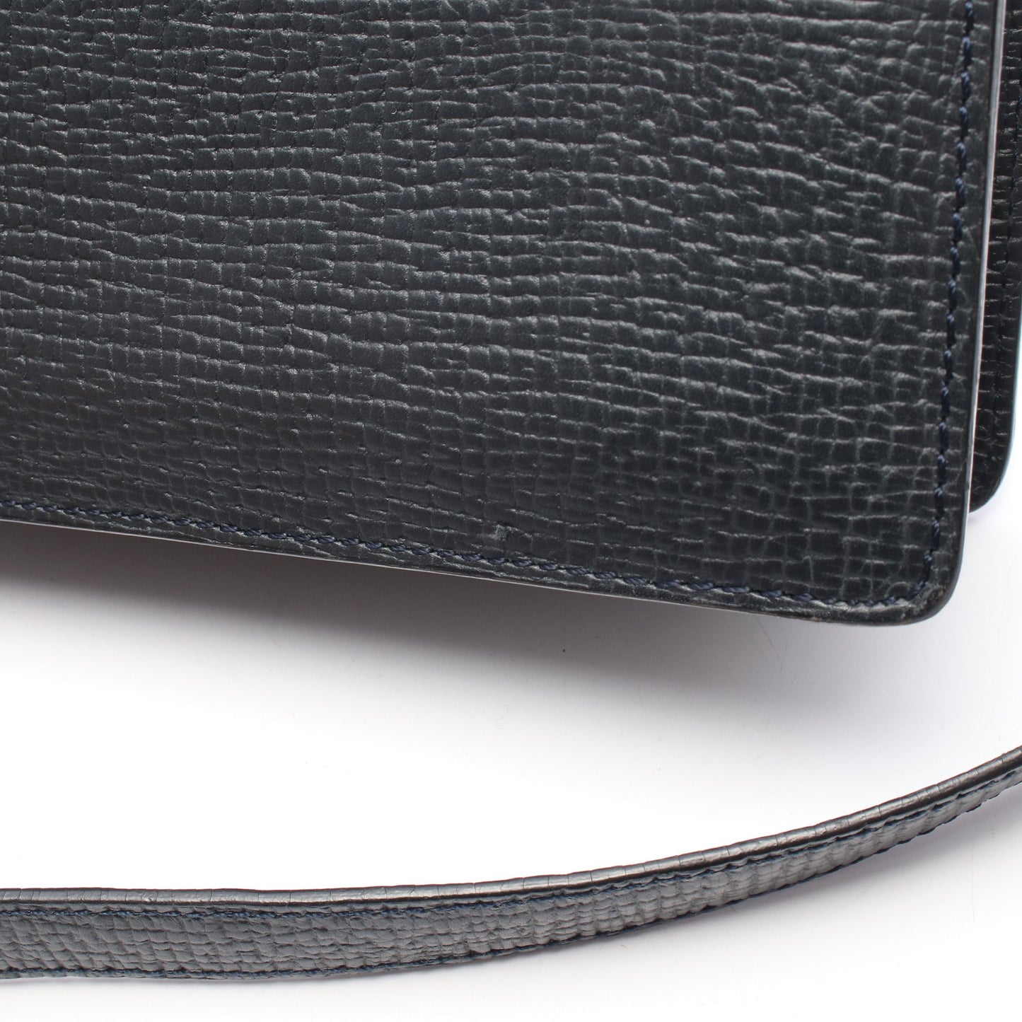 2WAY ハンドバッグ レザー ネイビー ロエベ バッグ LOEWE