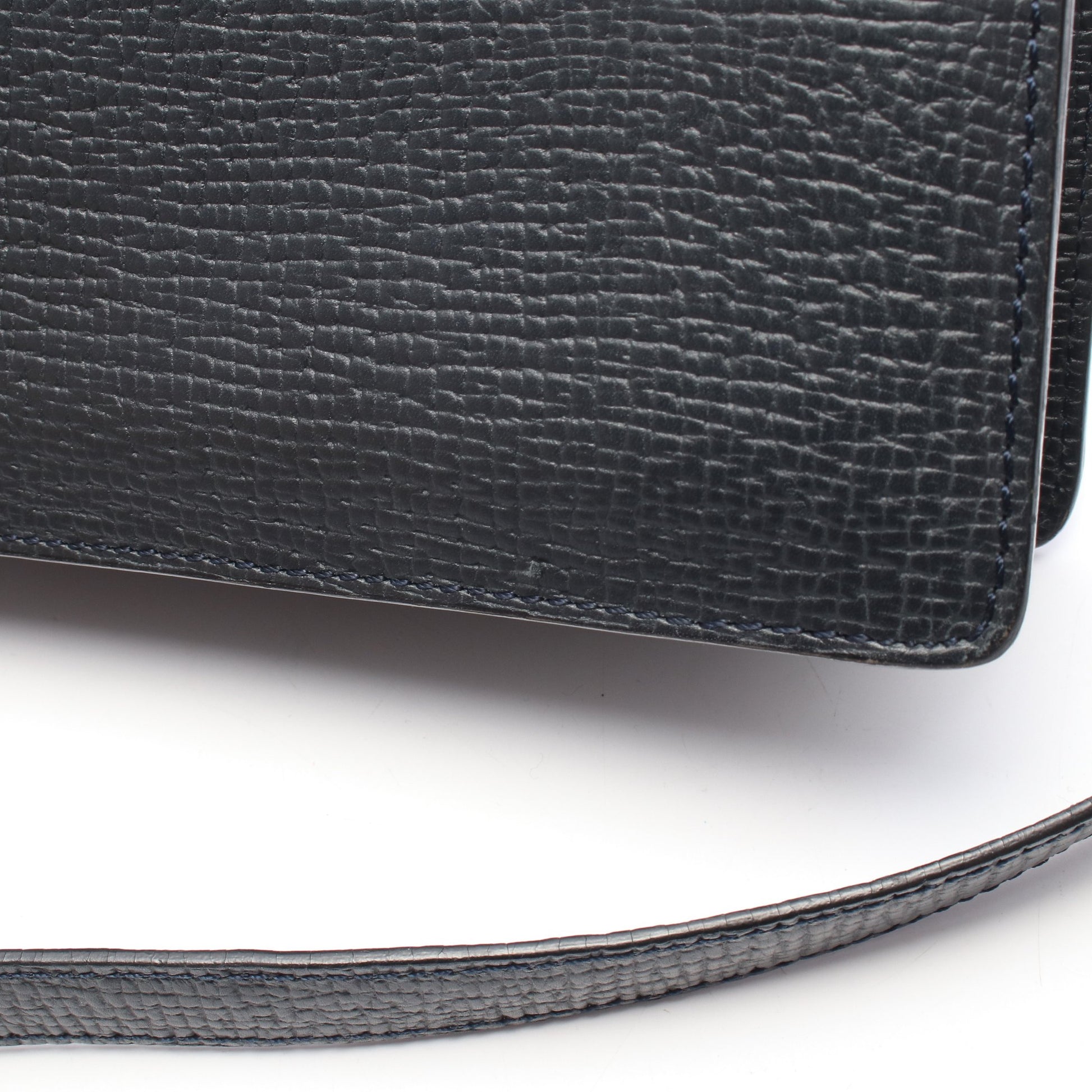 2WAY ハンドバッグ レザー ネイビー ロエベ バッグ LOEWE