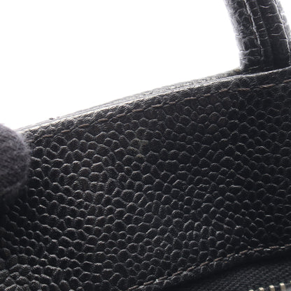 復刻トート ハンドバッグ トートバッグ キャビアスキン ブラック シルバー金具 シャネル バッグ CHANEL
