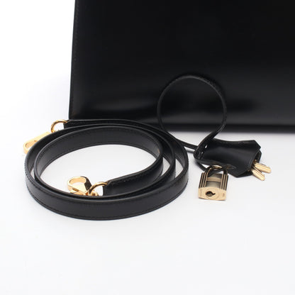 ケリー32 外縫い 2WAY ハンドバッグ ボックスカーフ ブラック ゴールド金具 □B刻印 エルメス バッグ HERMES