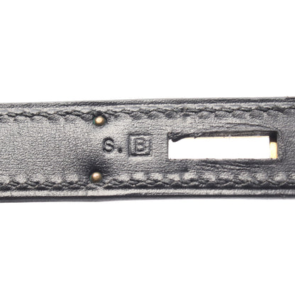 ケリー32 外縫い 2WAY ハンドバッグ ボックスカーフ ブラック ゴールド金具 □B刻印 エルメス バッグ HERMES