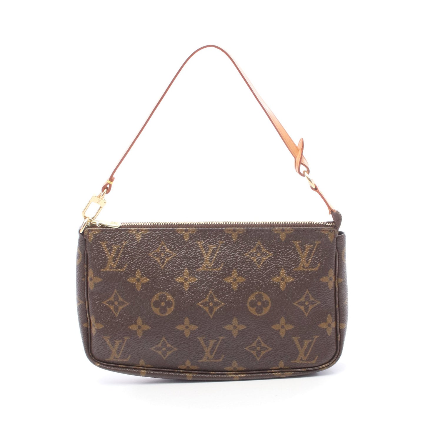 ポシェットアクセソワール モノグラム ハンドバッグ PVC レザー ブラウン ルイヴィトン バッグ LOUIS VUITTON