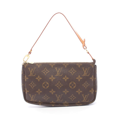 ポシェットアクセソワール モノグラム ハンドバッグ PVC レザー ブラウン ルイヴィトン バッグ LOUIS VUITTON