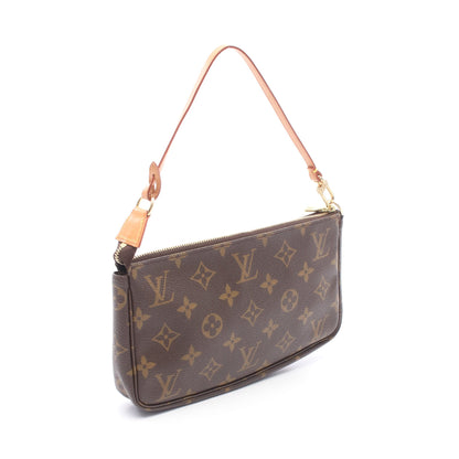 ポシェットアクセソワール モノグラム ハンドバッグ PVC レザー ブラウン ルイヴィトン バッグ LOUIS VUITTON
