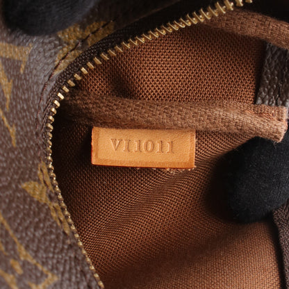 ポシェットアクセソワール モノグラム ハンドバッグ PVC レザー ブラウン ルイヴィトン バッグ LOUIS VUITTON