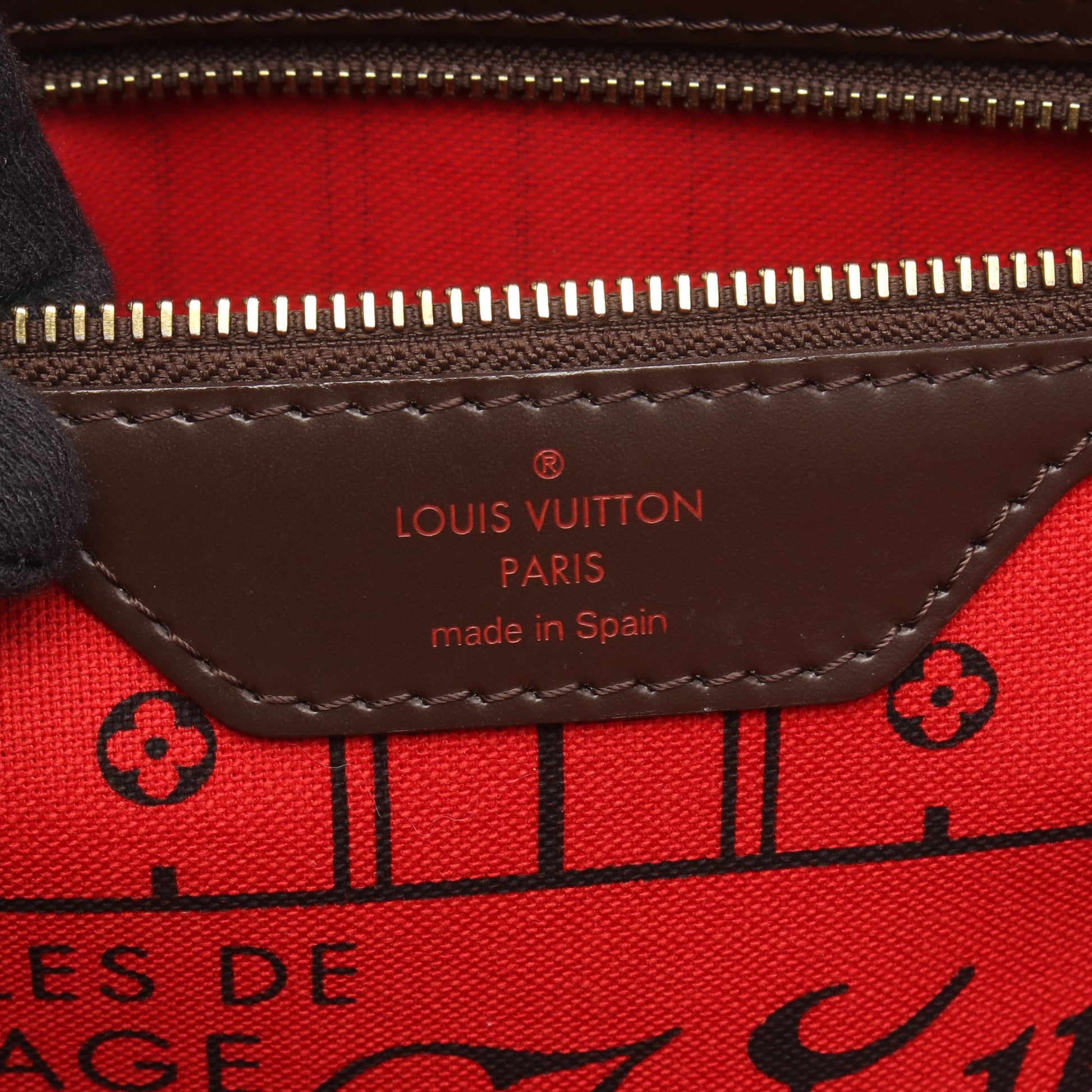ネヴァーフルMM ダミエエベヌ ショルダーバッグ トートバッグ PVC レザー ブラウン ルイヴィトン バッグ LOUIS VUITTON