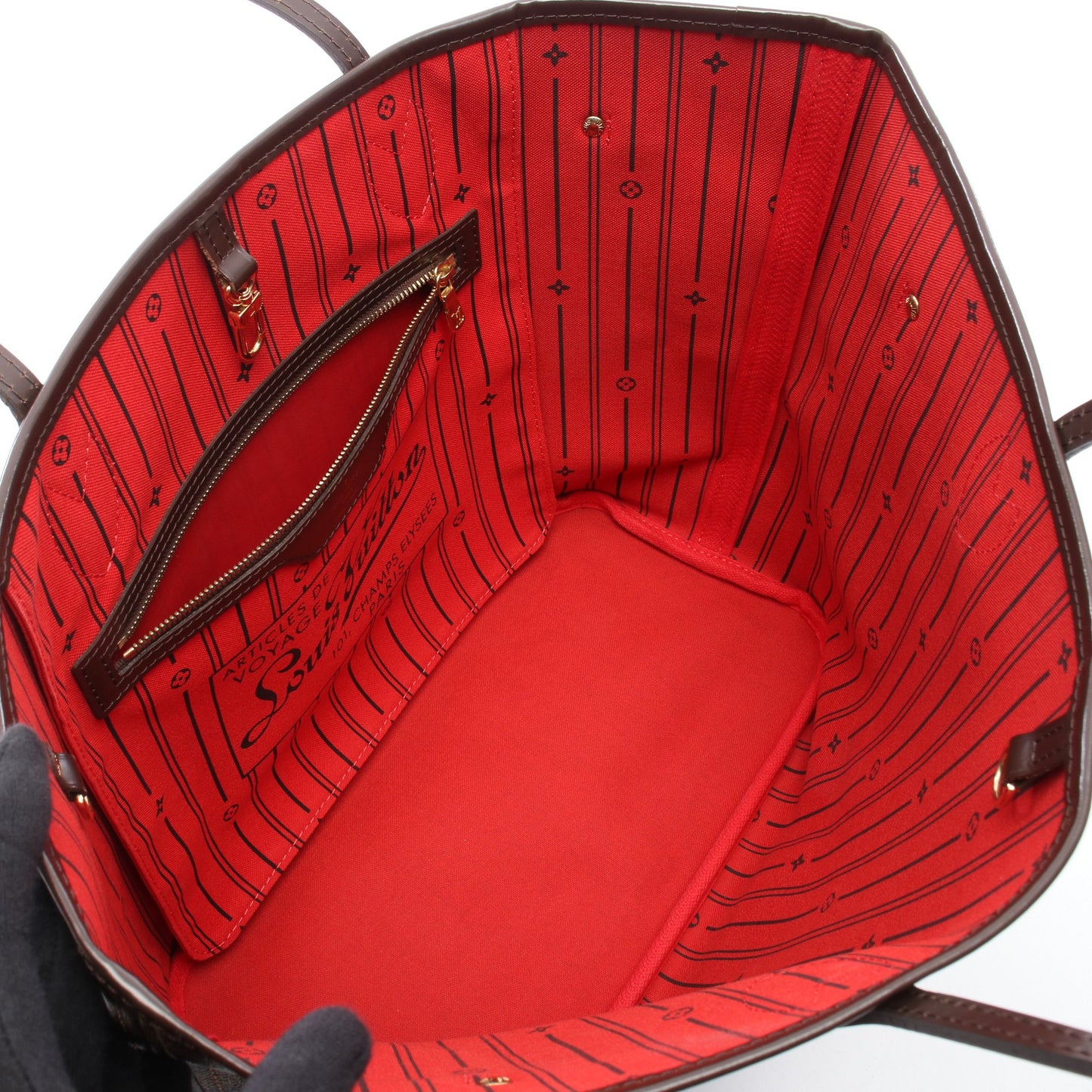 ネヴァーフルMM ダミエエベヌ ショルダーバッグ トートバッグ PVC レザー ブラウン ルイヴィトン バッグ LOUIS VUITTON