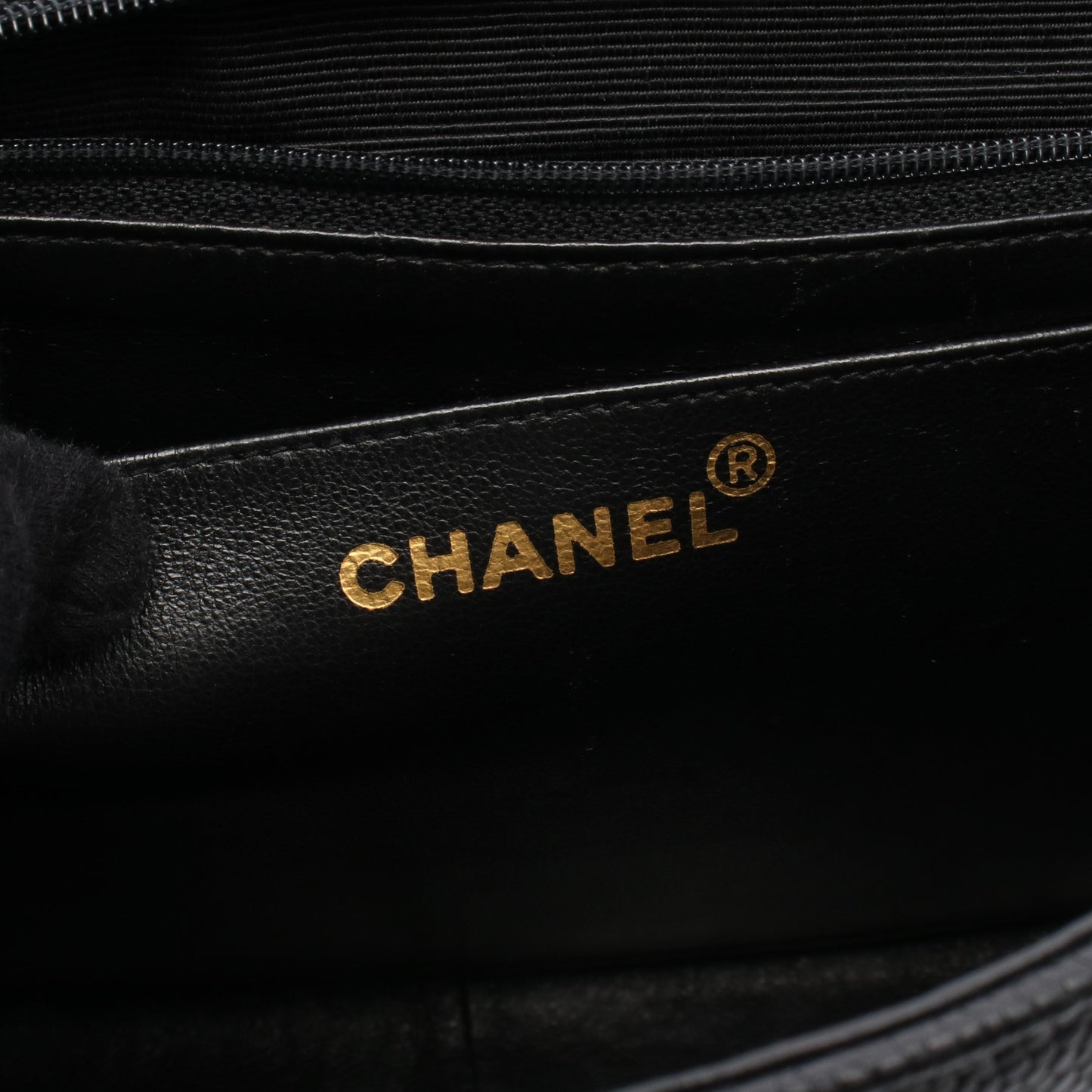 マドモアゼル Wチェーンショルダーバッグ キャビアスキン ブラック ゴールド金具 シャネル バッグ CHANEL