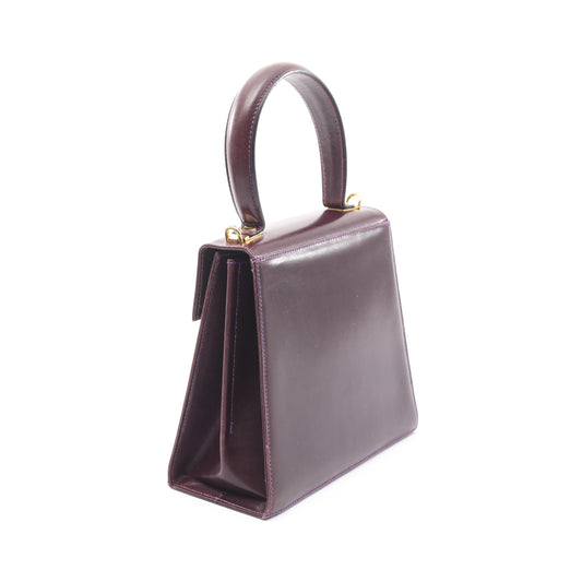 ガンチーニ 2WAY ハンドバッグ レザー ダークパープル サルヴァトーレフェラガモ バッグ Salvatore Ferragamo