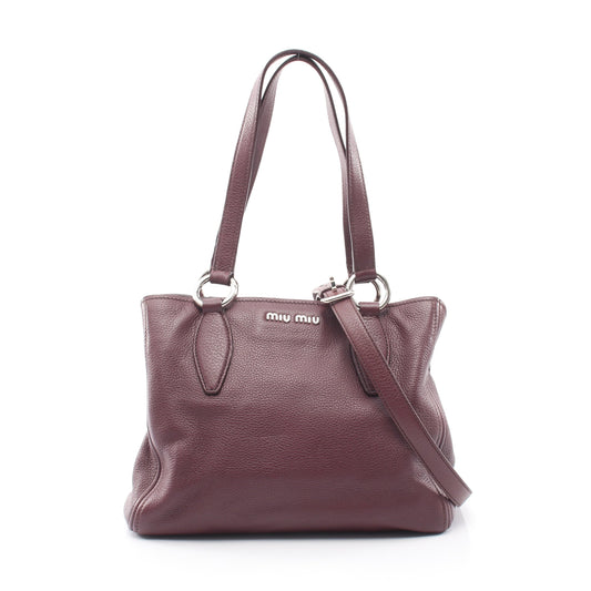 VITTELO PHENIX 2WAY ショルダーバッグ トートバッグ レザー ボルドー ミュウミュウ バッグ miu miu