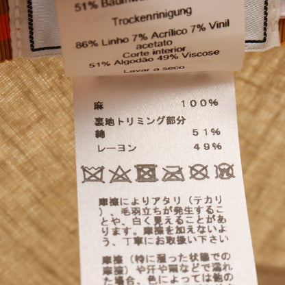 バケットハット 帽子 リネン ベージュ エルメス 財布・小物 HERMES