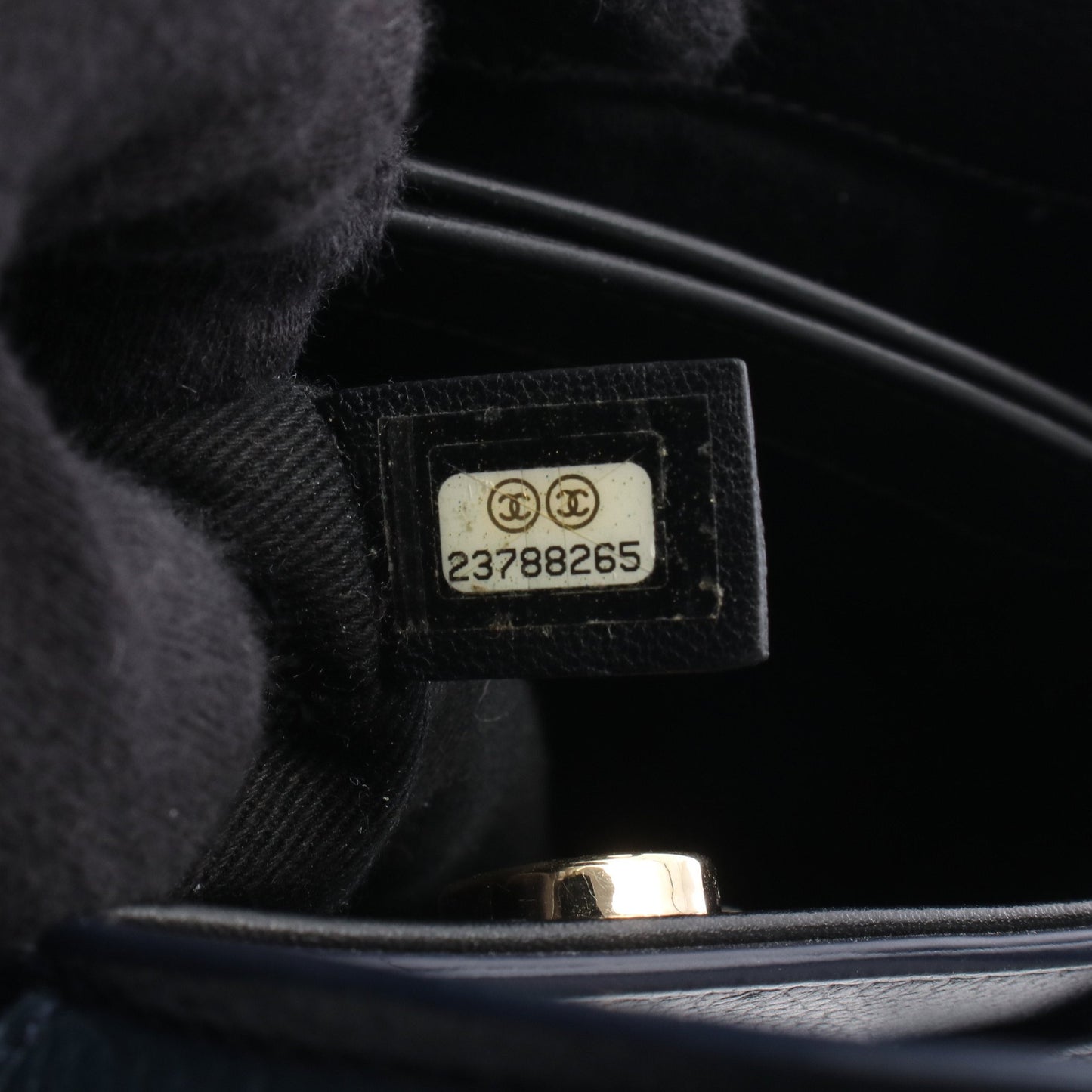 ネオ エグゼクティブトート スモール 2WAY ハンドバッグ トートバッグ レザー ネイビー ブラック ゴールド金具 シャネル