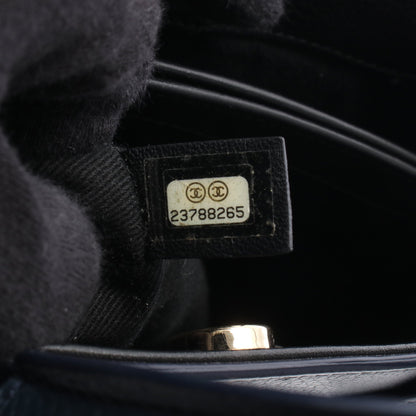 ネオ エグゼクティブトート スモール 2WAY ハンドバッグ トートバッグ レザー ネイビー ブラック ゴールド金具 シャネル