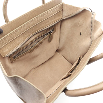 ラゲージ ミニショッパー ハンドバッグ レザー グレーベージュ セリーヌ バッグ CELINE