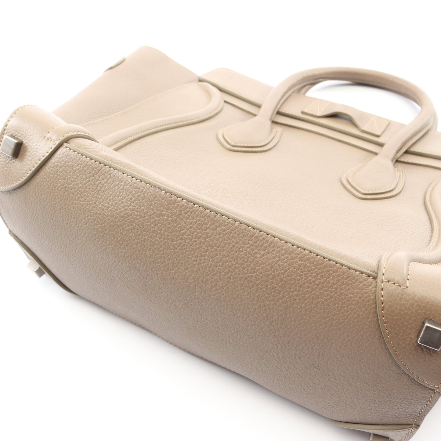 ラゲージ ミニショッパー ハンドバッグ レザー グレーベージュ セリーヌ バッグ CELINE