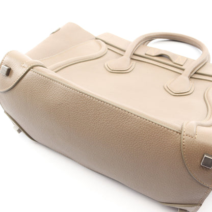 ラゲージ ミニショッパー ハンドバッグ レザー グレーベージュ セリーヌ バッグ CELINE