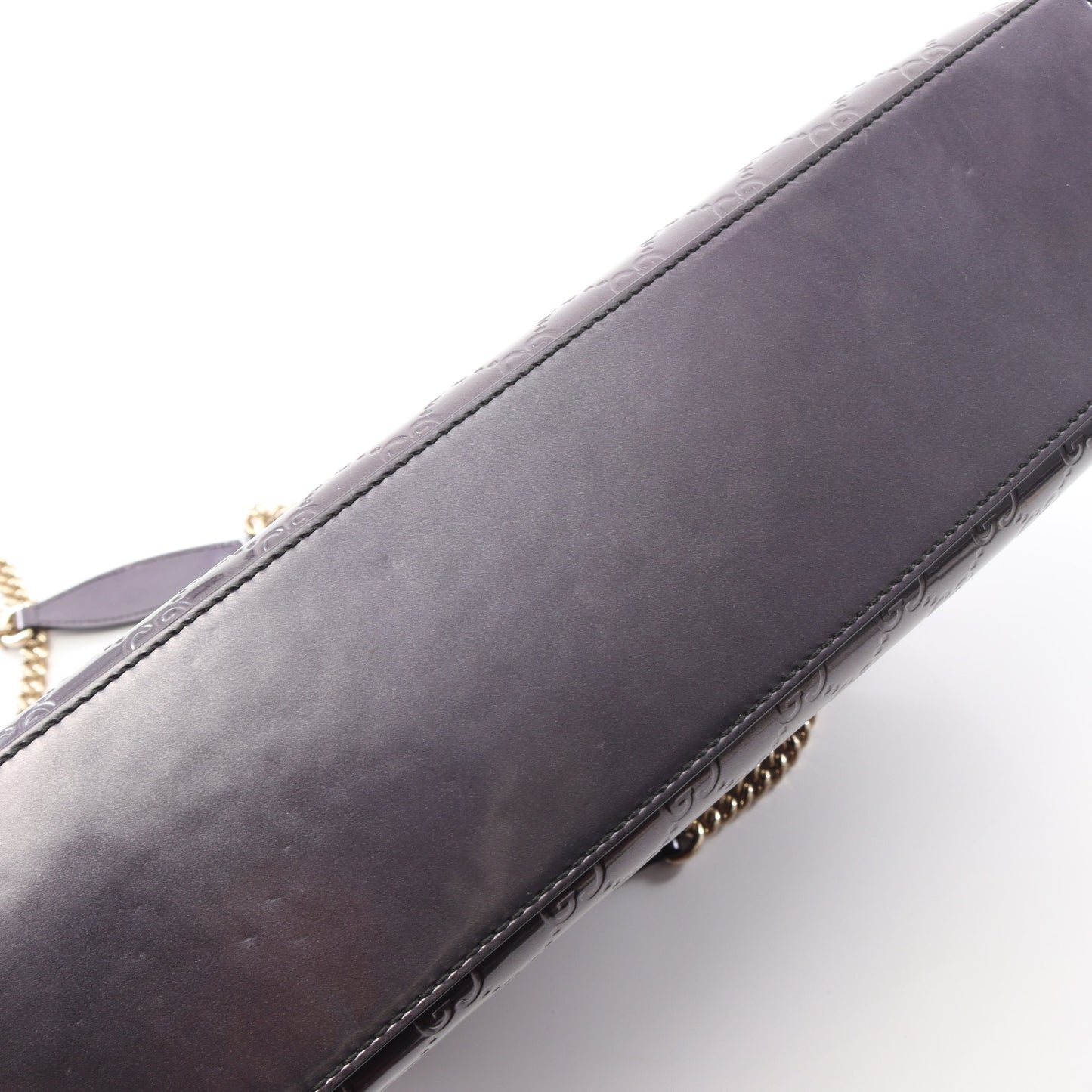 EMILY エミリー グッチシマ チェーンショルダーバッグ レザー パープル グッチ バッグ GUCCI