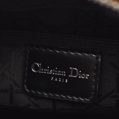 LADY DIOR レディディオール レオパード 2WAY ハンドバッグ キャンバス ベージュ ブラック クリスチャンディオール バッグ Christian Dior