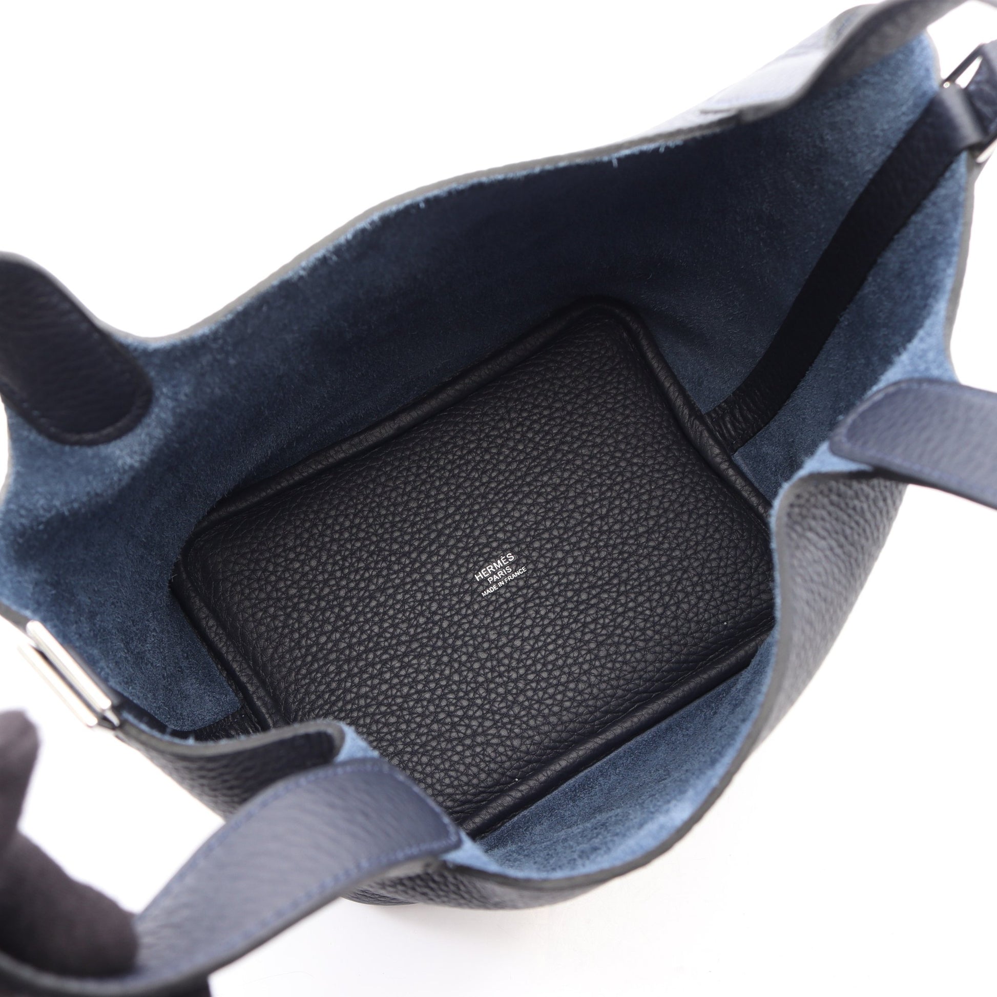 ピコタンロックPM ブルーニュイ ハンドバッグ トリヨンクレマンス ネイビー シルバー金具 K刻印 エルメス バッグ HERMES