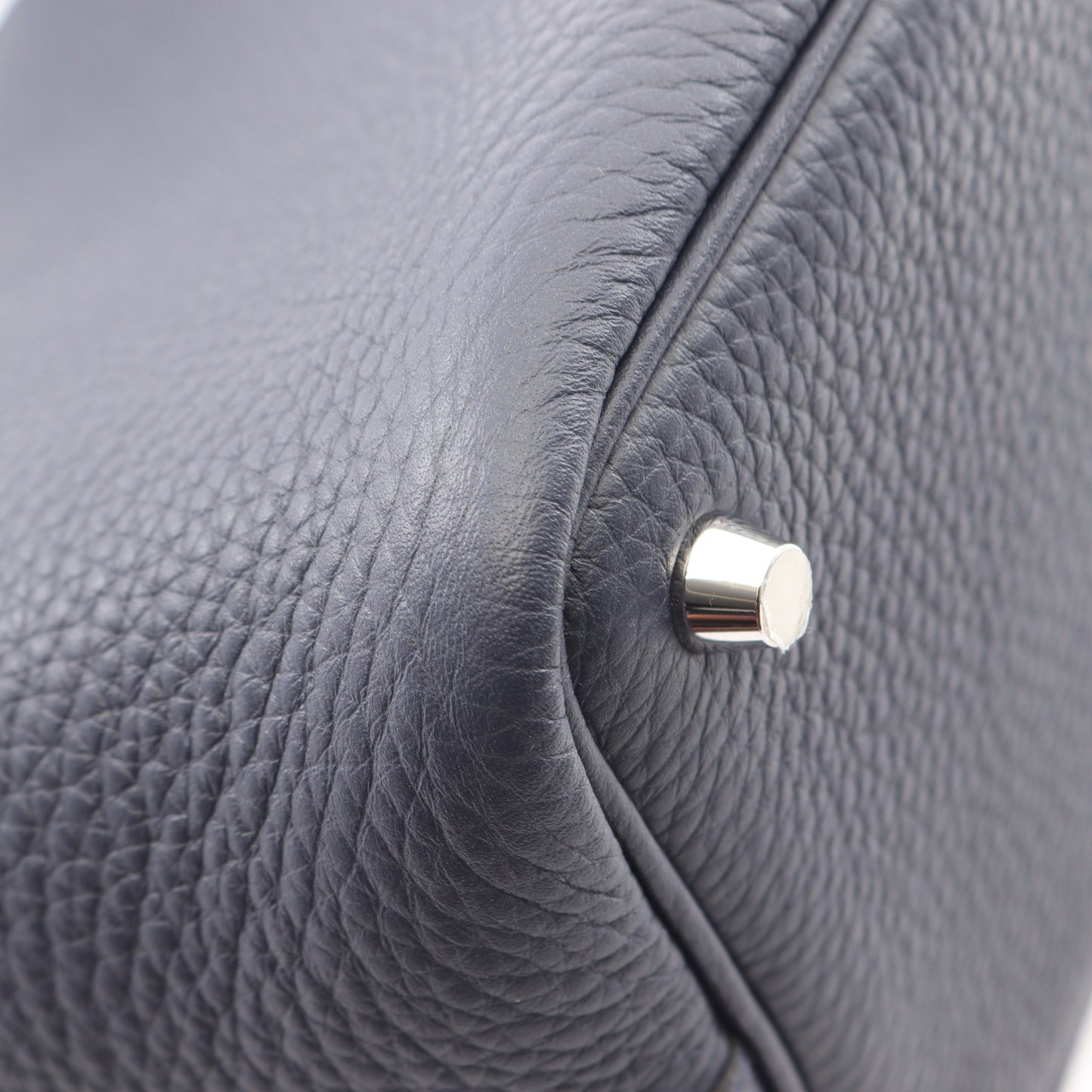 ピコタンロックPM ブルーニュイ ハンドバッグ トリヨンクレマンス ネイビー シルバー金具 K刻印 エルメス バッグ HERMES