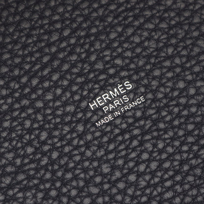ピコタンロックPM ブルーニュイ ハンドバッグ トリヨンクレマンス ネイビー シルバー金具 K刻印 エルメス バッグ HERMES