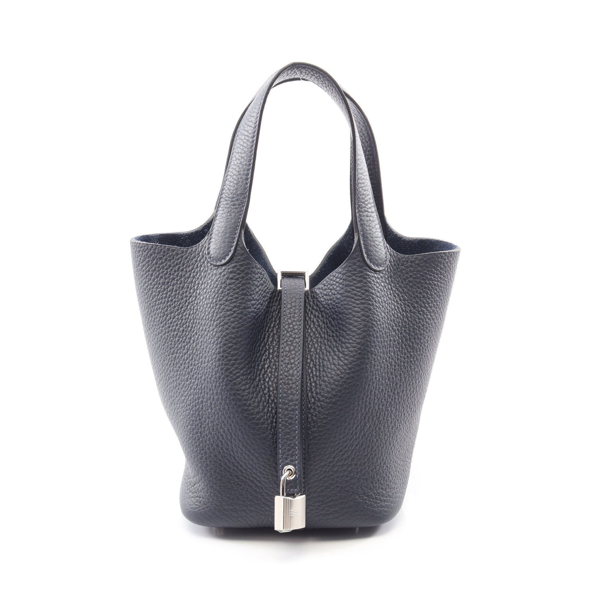 ピコタンロックPM ブルーニュイ ハンドバッグ トリヨンクレマンス ネイビー シルバー金具 K刻印 エルメス バッグ HERMES