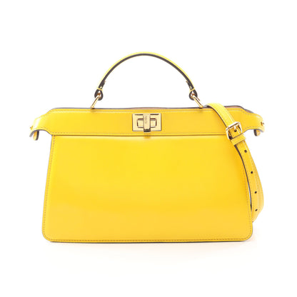 ピーカブー アイシーユー イーストウエスト 2WAY ハンドバッグ レザー イエロー フェンディ バッグ FENDI