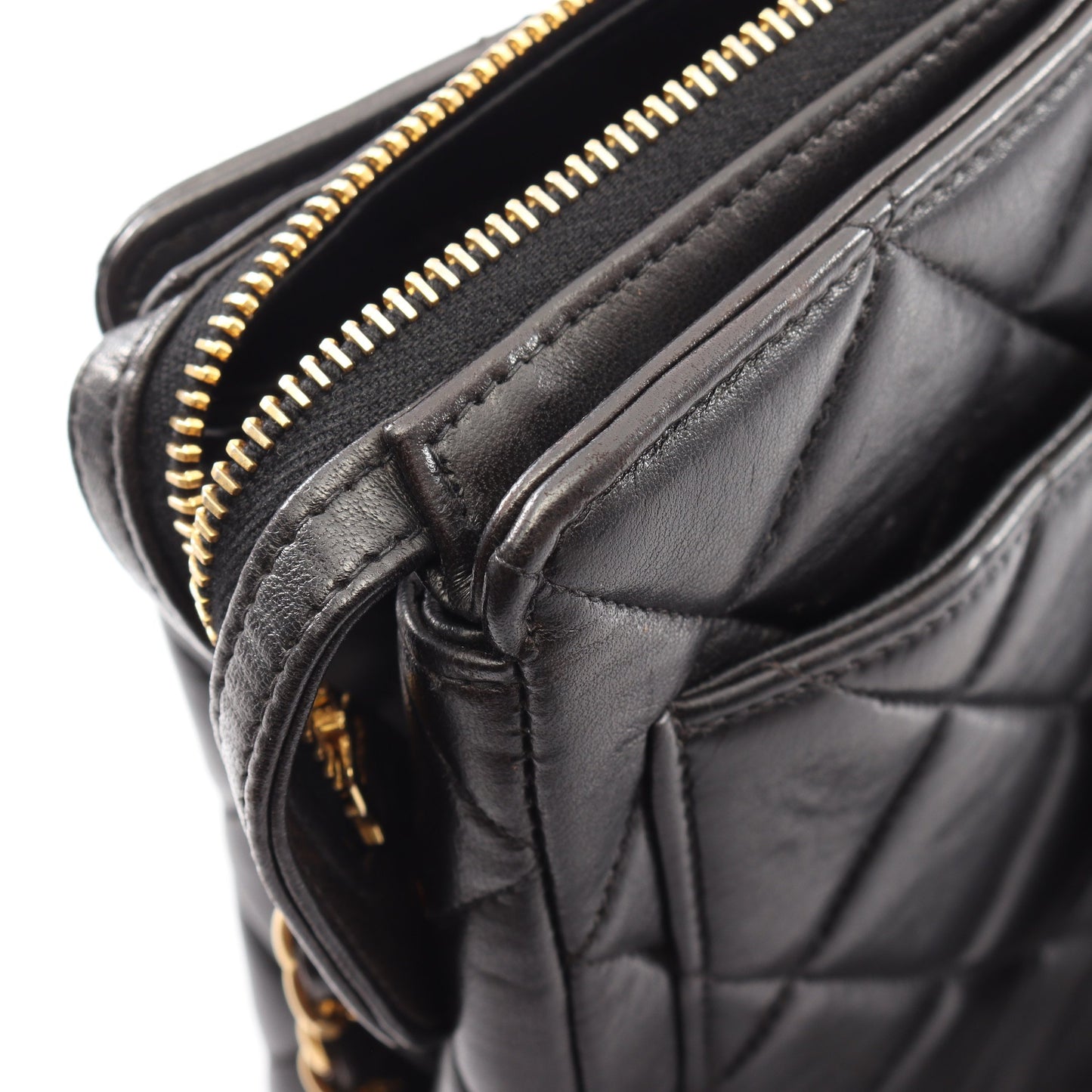 マトラッセ バックパック リュックサック ラムスキン ブラック ゴールド金具 シャネル バッグ CHANEL