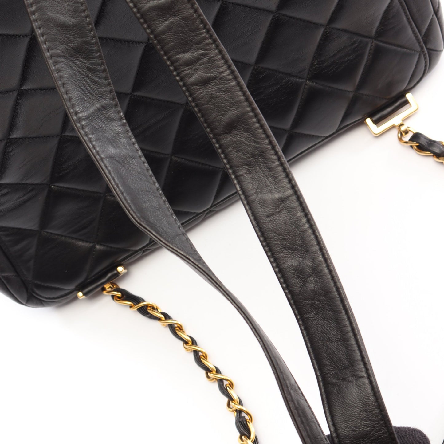 マトラッセ バックパック リュックサック ラムスキン ブラック ゴールド金具 シャネル バッグ CHANEL