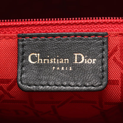 レディディオール ラージ カナージュ ラージ 2WAY ハンドバッグ レザー ブラック クリスチャンディオール バッグ Christian Dior