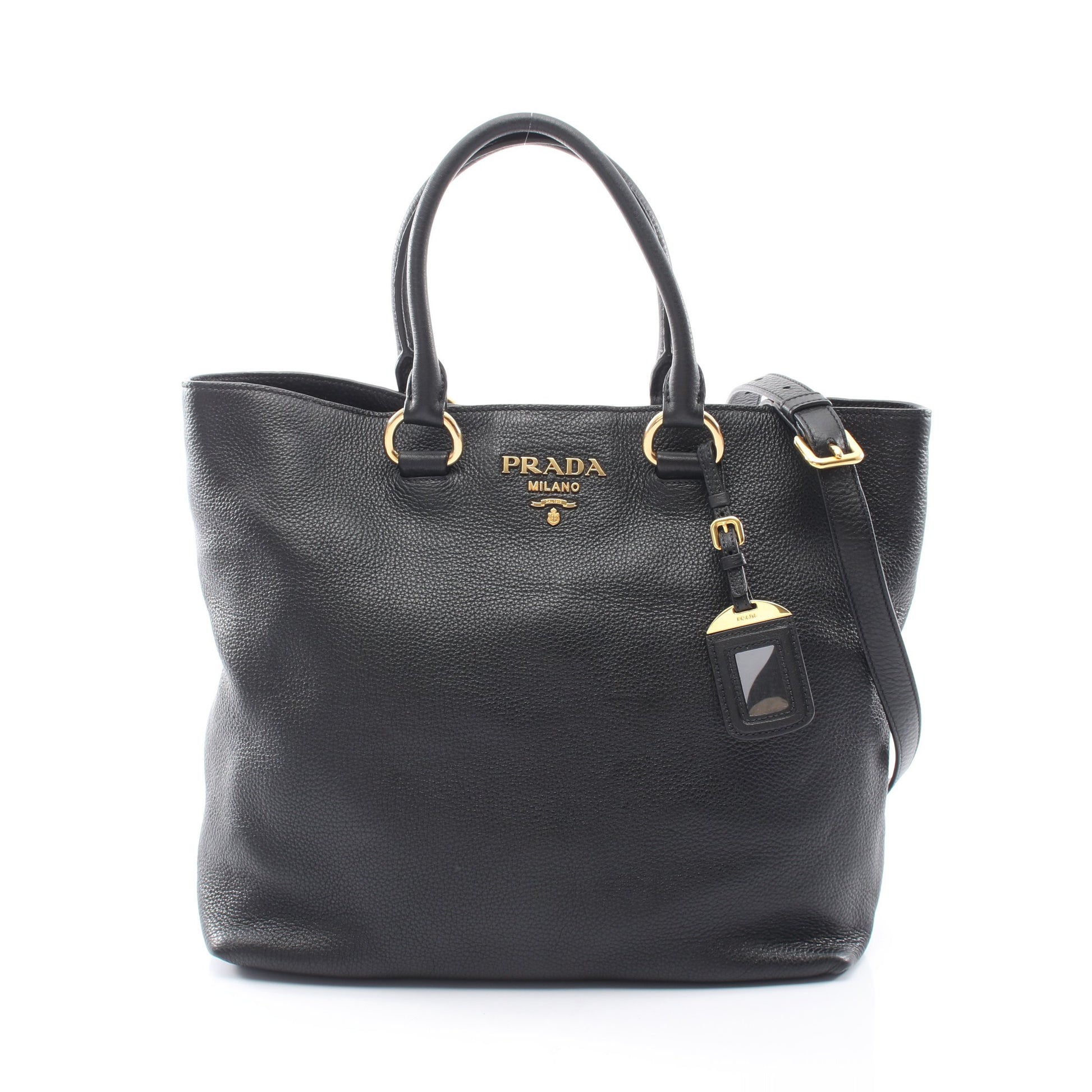 2WAY ハンドバッグ トートバッグ レザー ブラック プラダ バッグ PRADA