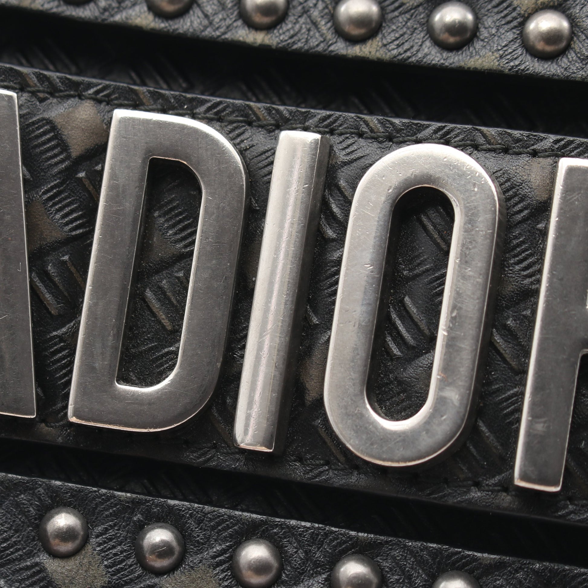 J'ADIOR 2WAY スタッズ チェーンショルダーバッグ レザー ブラック カーキグリーン クリスチャンディオール バッグ Christian Dior