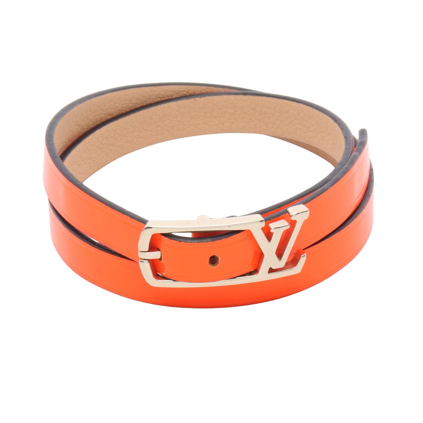 ブラスレ ネオグラム ブレスレット エネメルレザー オレンジ ルイヴィトン アクセサリー LOUIS VUITTON