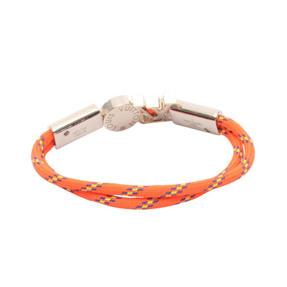 LVフルオ ブレスレット ファブリック オレンジ シルバー ルイヴィトン アクセサリー LOUIS VUITTON