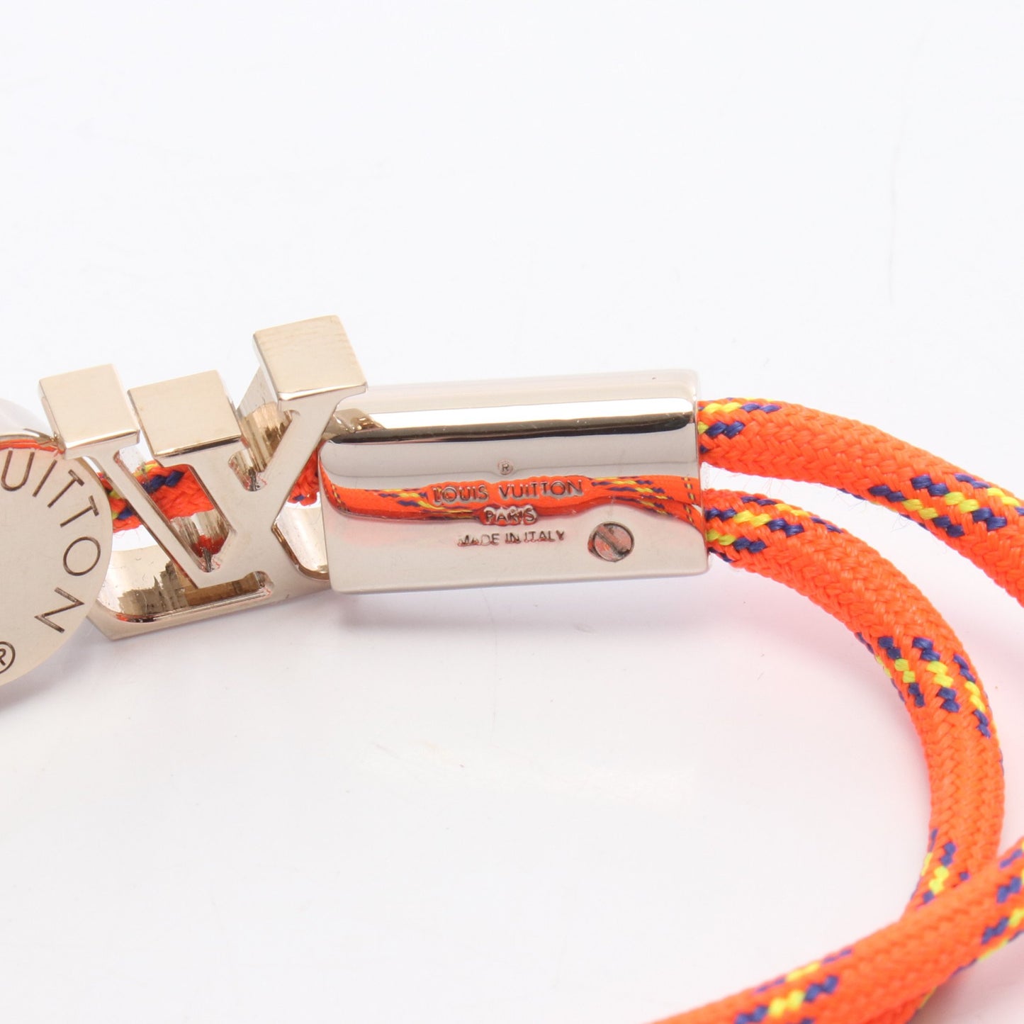 LVフルオ ブレスレット ファブリック オレンジ シルバー ルイヴィトン アクセサリー LOUIS VUITTON