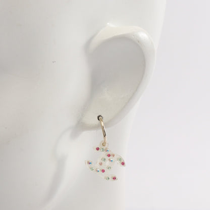 04A ココマーク ピアス GP クリア マルチカラー シャネル