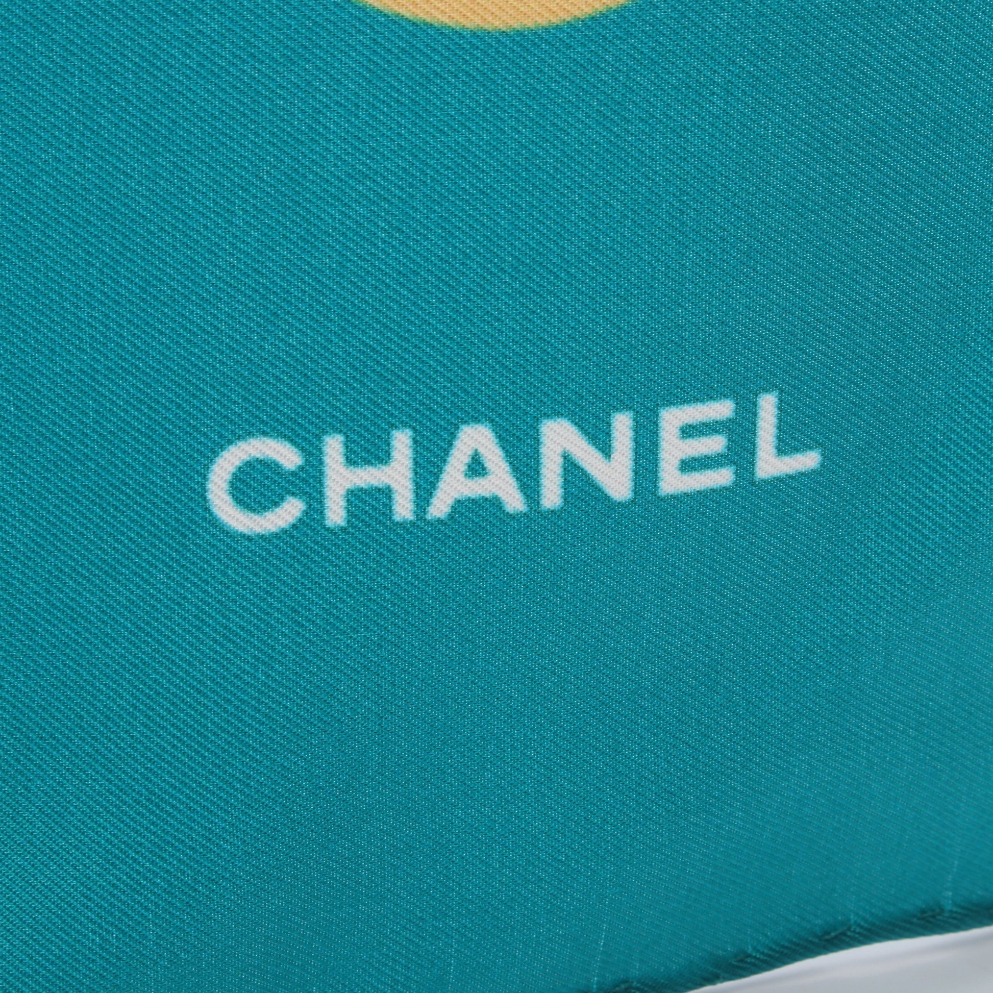 ココマーク チェーン柄 スカーフ シルク グリーン マルチカラー シャネル 財布・小物 CHANEL
