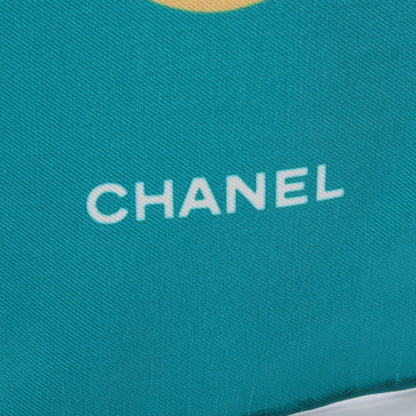 ココマーク チェーン柄 スカーフ シルク グリーン マルチカラー シャネル 財布・小物 CHANEL