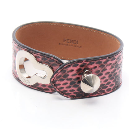 マンシェット ブレスレット パイソン ピンク ブラック シルバー フェンディ アクセサリー FENDI