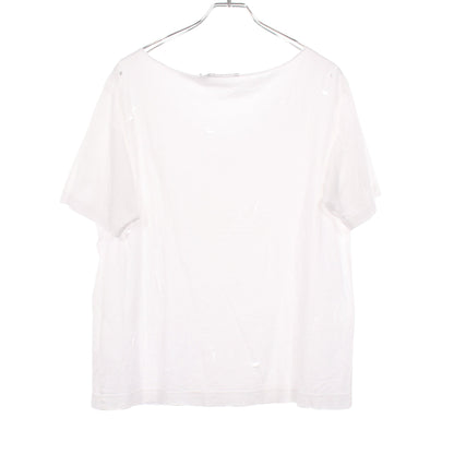 DGロゴ ダメージ加工 半袖Tシャツ コットン ホワイト ドルチェアンドガッバーナ