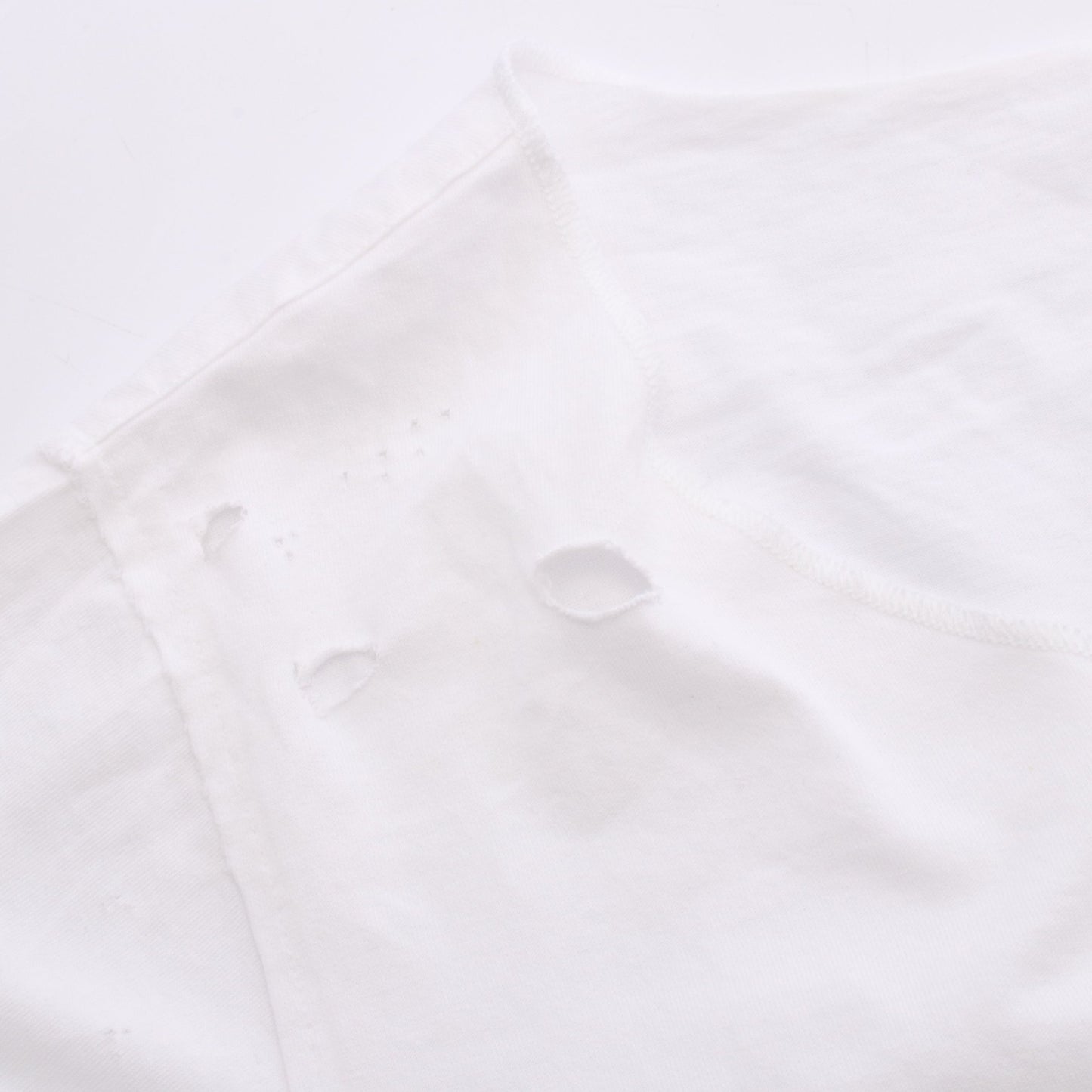 DGロゴ ダメージ加工 半袖Tシャツ コットン ホワイト ドルチェアンドガッバーナ